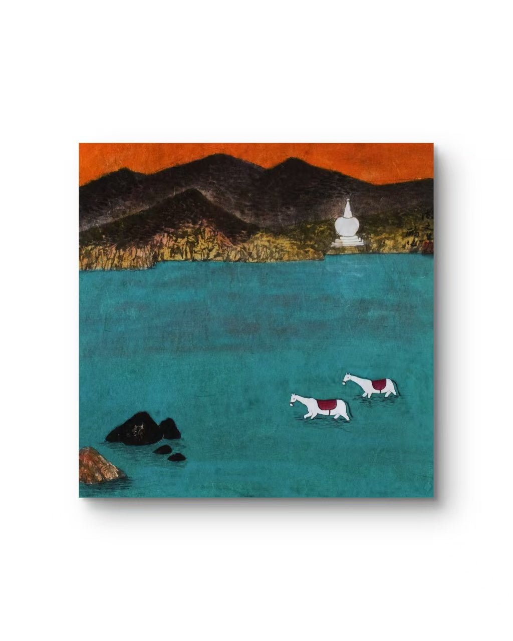 Lake Life | Chinese Original Painting | Magic Bear Art
