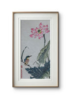 Lotus Whisper - Ink and Color 9.8'' × 5.1'' | Chinese Original Painting | Magic Bear Art