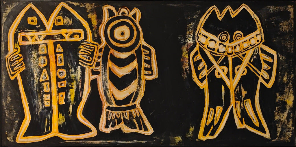 More Than Enough No.1 | Mixed Media, 19.7" × 39.4" | Original Painting by Chinese Artist | Magic Bear Art