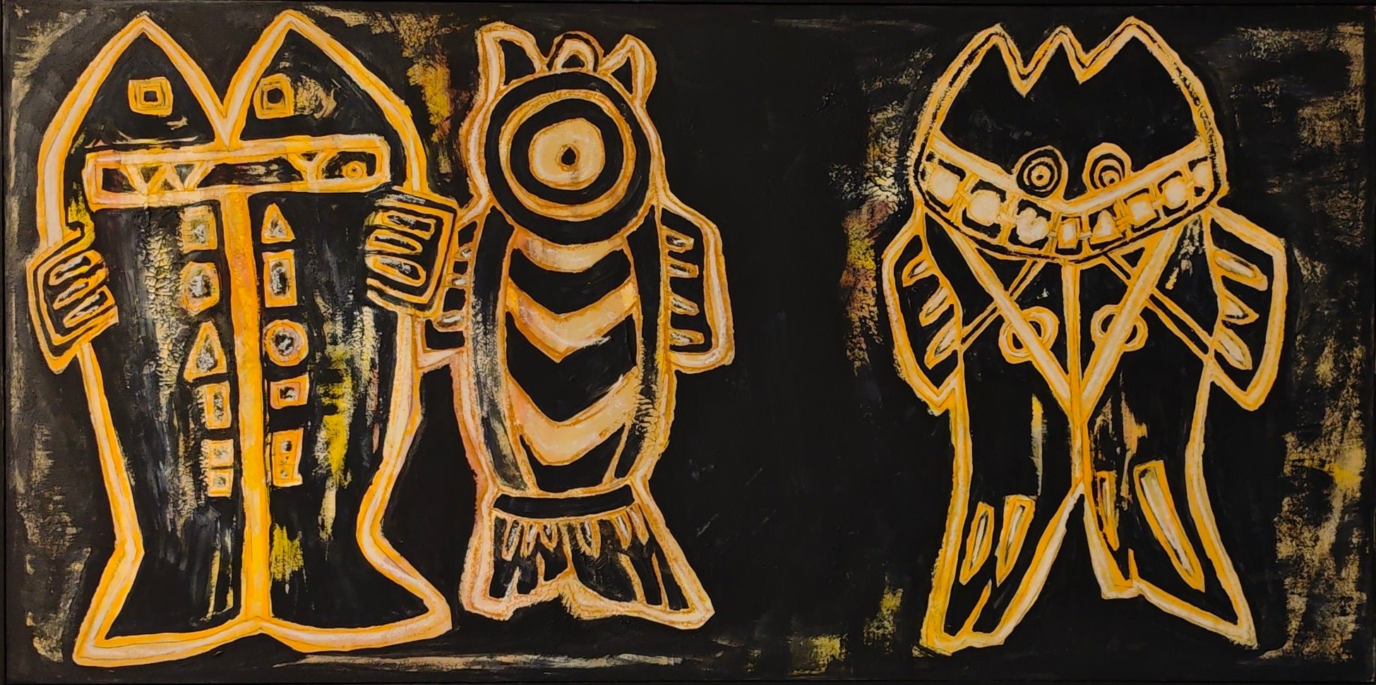 More Than Enough No.1 | Mixed Media, 19.7" × 39.4" | Original Painting by Chinese Artist | Magic Bear Art