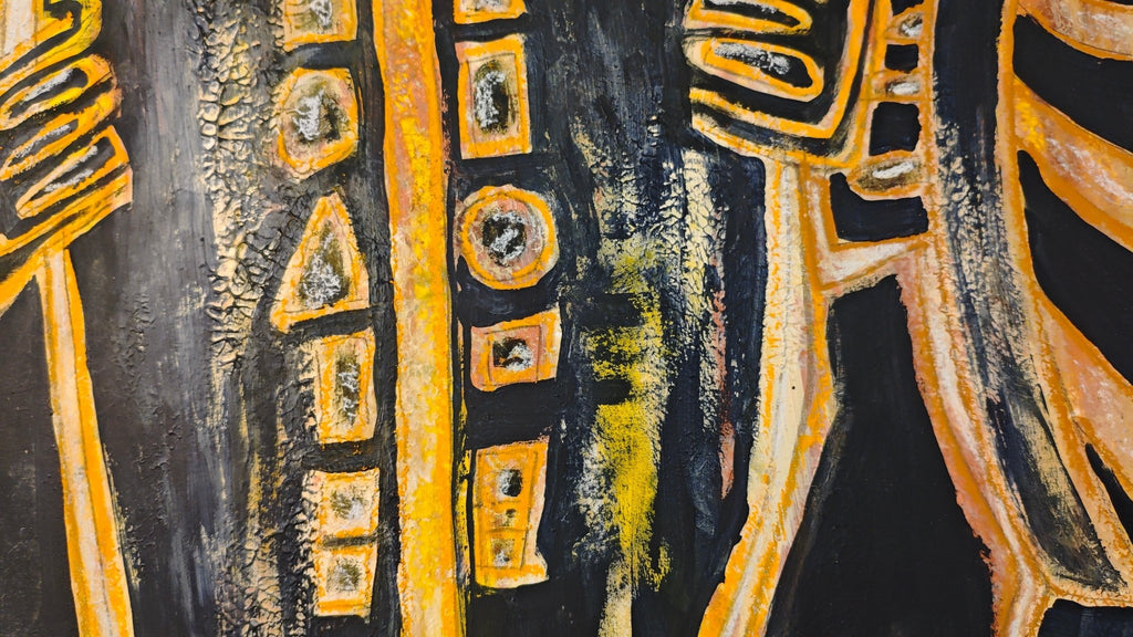 More Than Enough No.1 | Mixed Media, 19.7" × 39.4" | Original Painting by Chinese Artist | Magic Bear Art