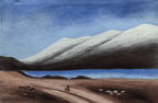 Mother and Child on the Plateau — 15.7'' × 23.6'' Small Format Oil | Original Painting by Chinese Artist | Magic Bear Art