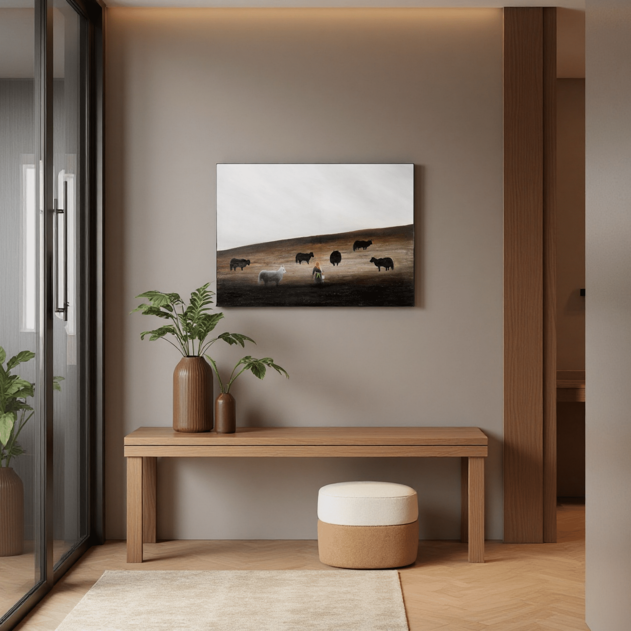 Pastoral Labor - Small Format Oil | Original Painting by Chinese Artist | Magic Bear Art