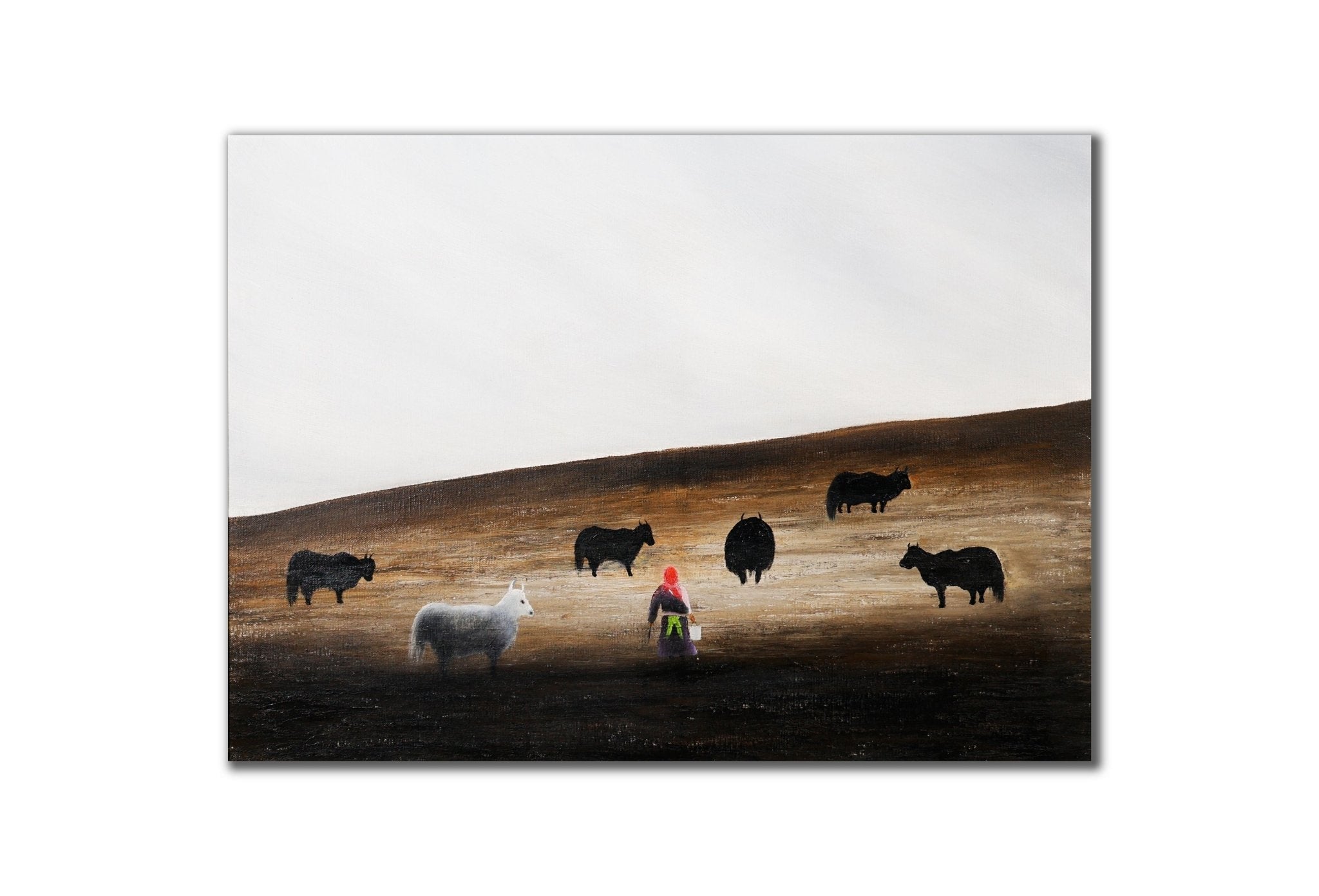 Pastoral Labor - Small Format Oil | Original Painting by Chinese Artist | Magic Bear Art