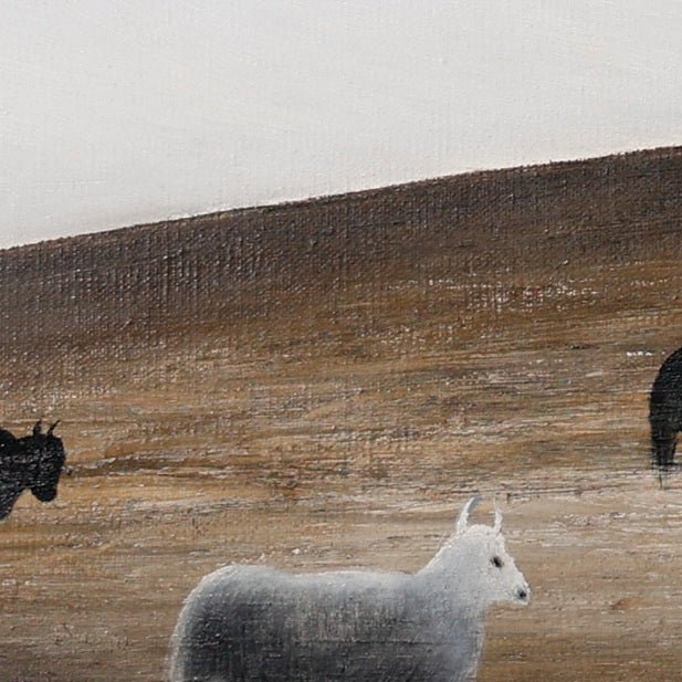 Pastoral Labor - Small Format Oil | Original Painting by Chinese Artist | Magic Bear Art