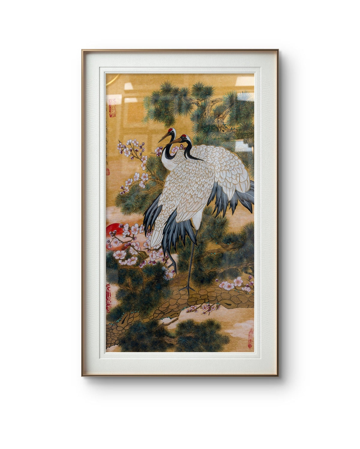 Pines and Cranes of Longevity | Chinese Original Painting | Magic Bear Art