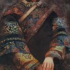 Portrait of a Wealthy Merchant Woman in the Late Qing Dynasty | Original Painting by Chinese Artist | Magic Bear Art