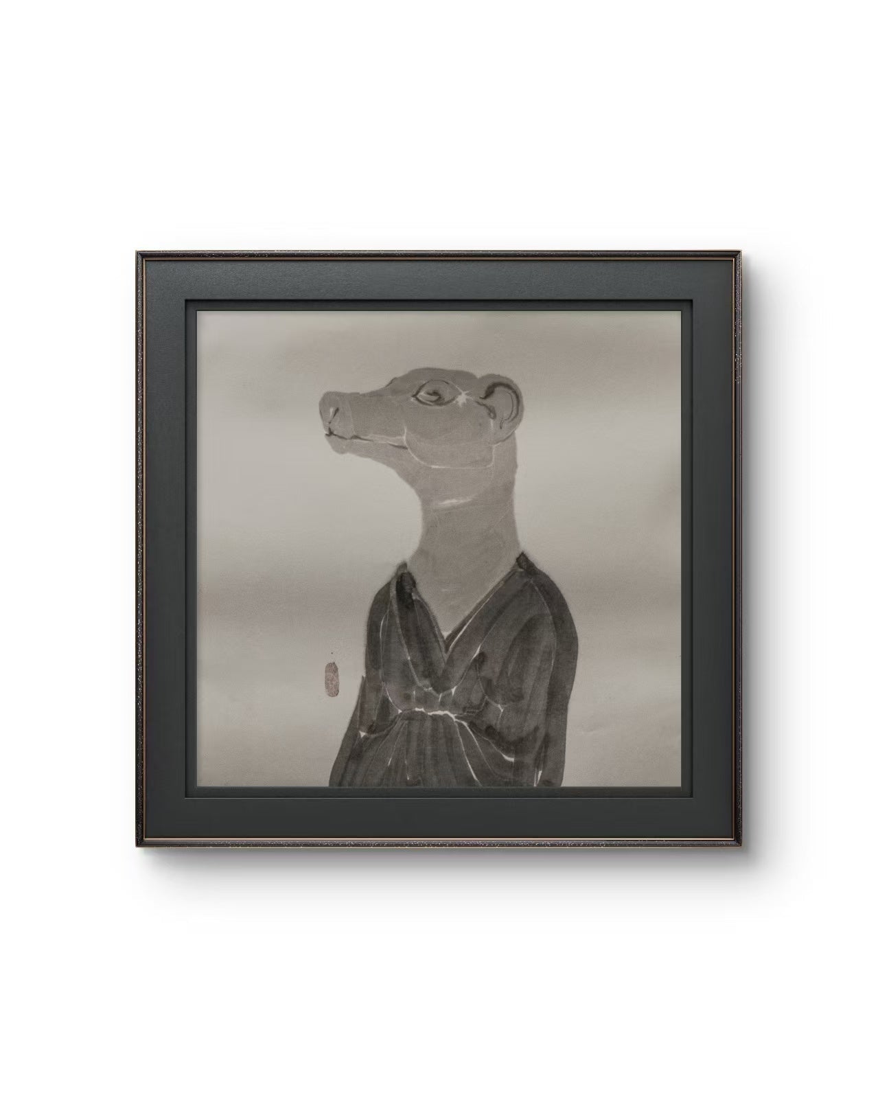 Portraits of the Self Series No.4 - Chinese Ink 26.8''× 26.8'' | Chinese Original Painting | Magic Bear Art