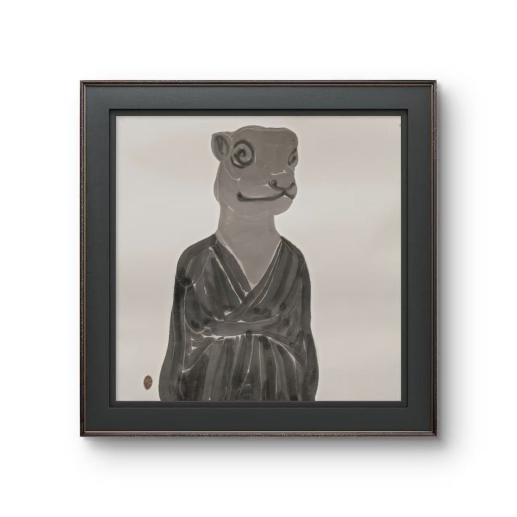 Portraits of the Self Series No.5 - Chinese Ink 26.8''× 26.8'' | Chinese Original Painting | Magic Bear Art