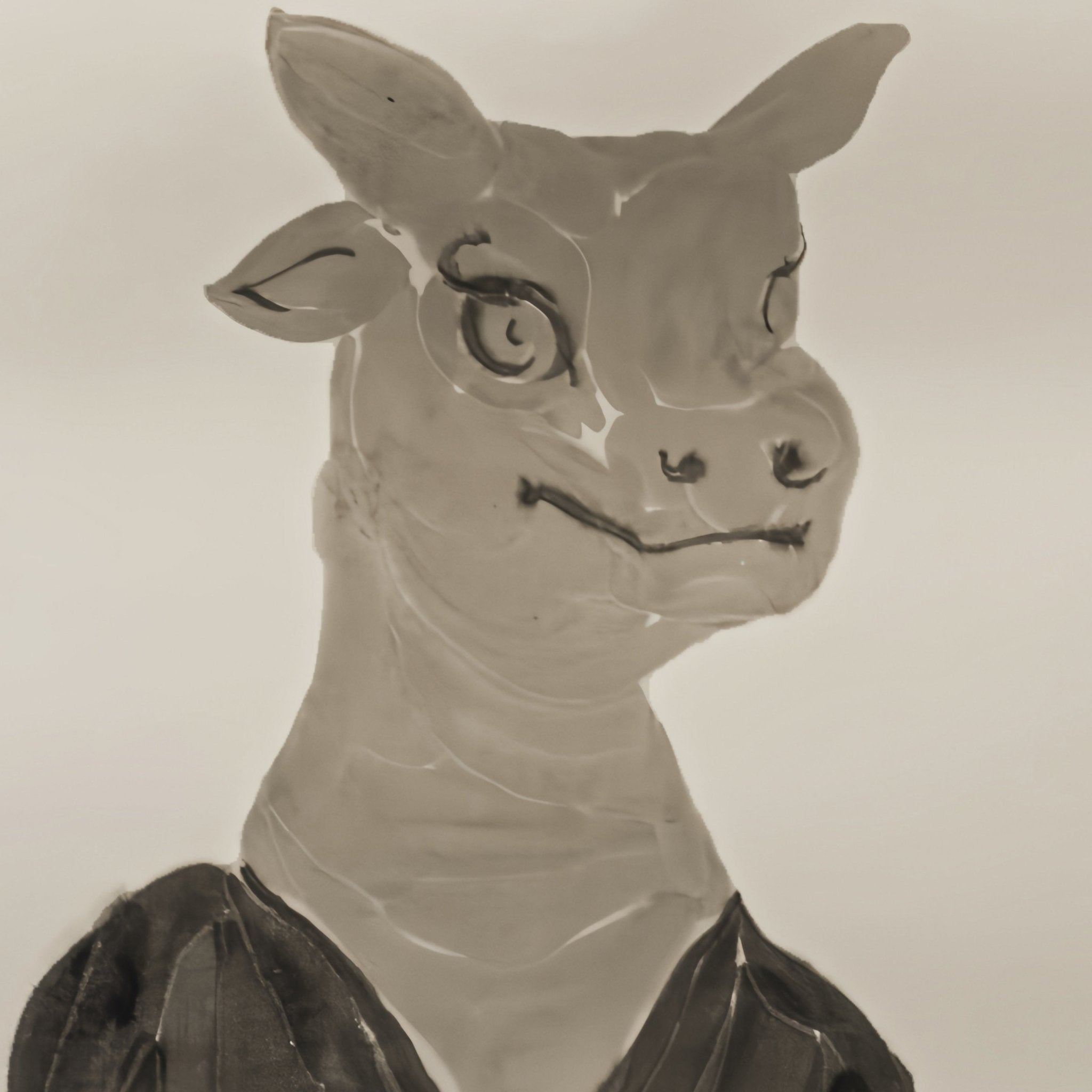 Portraits of the Self Series No.6 - 26.8'' × 26.8'' | Original Painting by Chinese Artist | Magic Bear Art