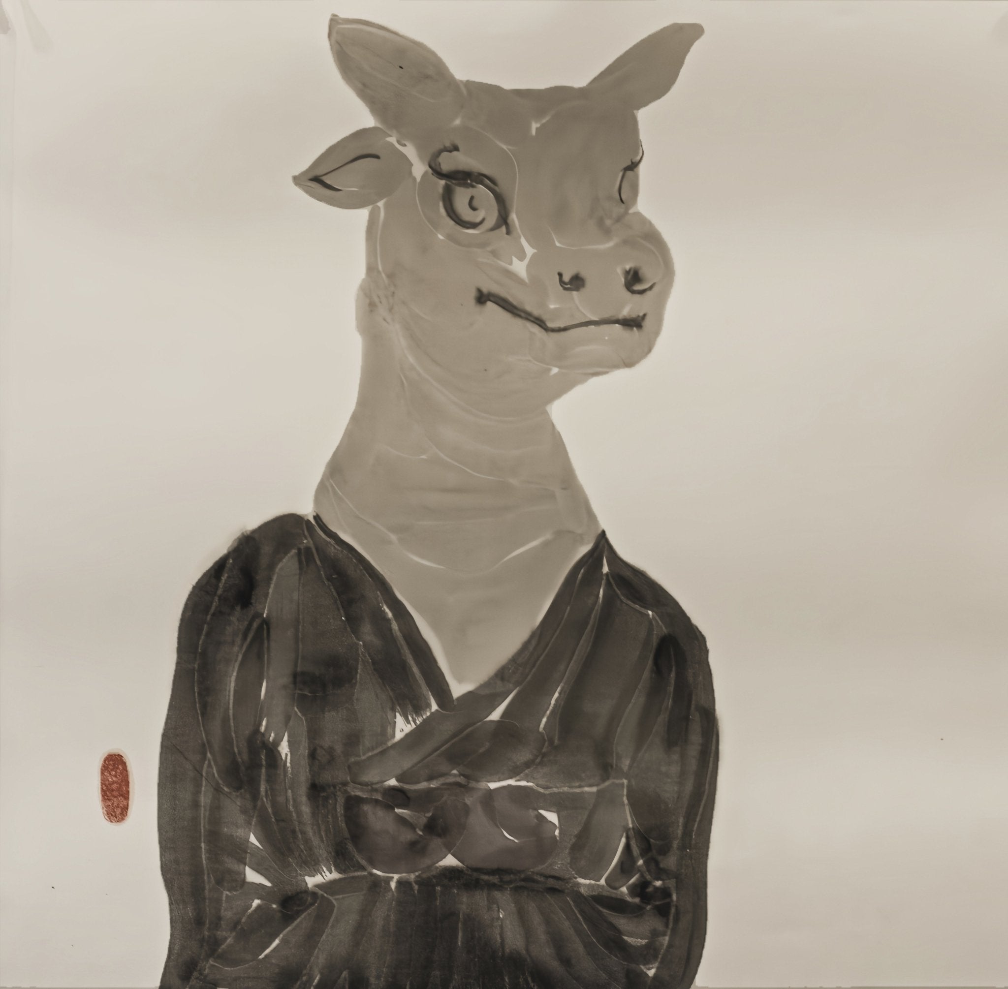 Portraits of the Self Series No.6 - 26.8'' × 26.8'' | Original Painting by Chinese Artist | Magic Bear Art