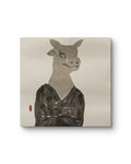 Portraits of the Self Series No.6 - Chinese Ink 26.8'' × 26.8'' | Chinese Original Painting | Magic Bear Art
