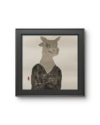 Portraits of the Self Series No.6 - Chinese Ink 26.8'' × 26.8'' | Chinese Original Painting | Magic Bear Art