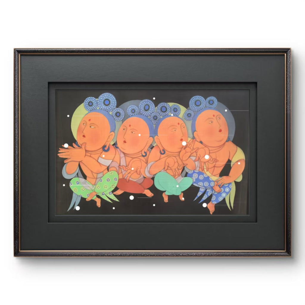 Prologue - Ink and Color on Silk 29.5'' × 21.7'' | Chinese Original Painting | Magic Bear Art