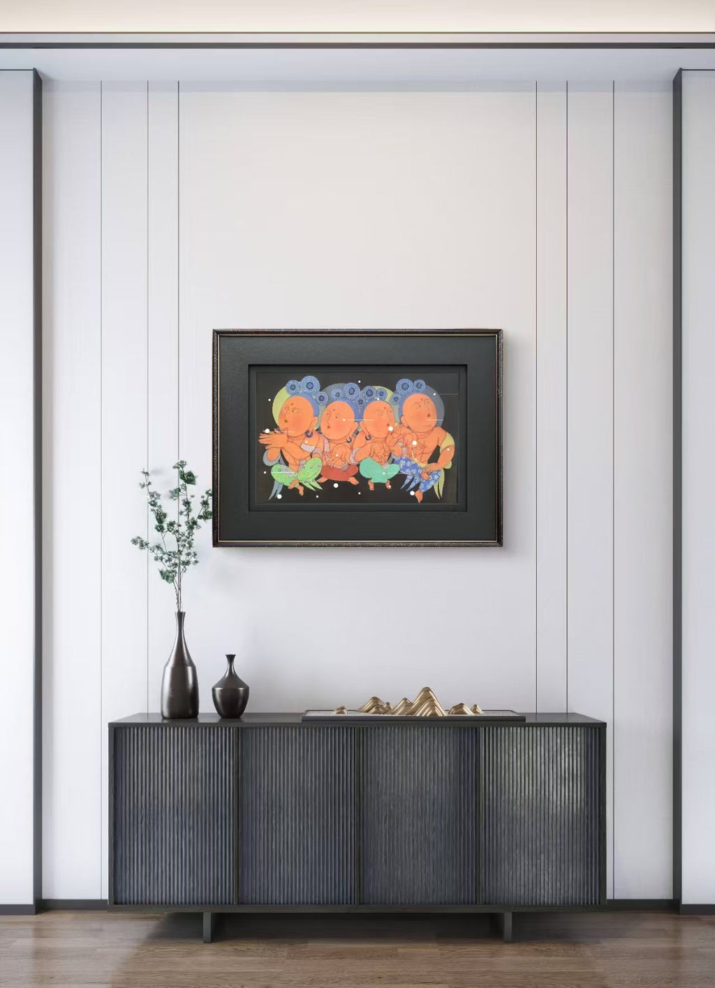 Prologue - Ink and Color on Silk 29.5'' × 21.7'' | Chinese Original Painting | Magic Bear Art