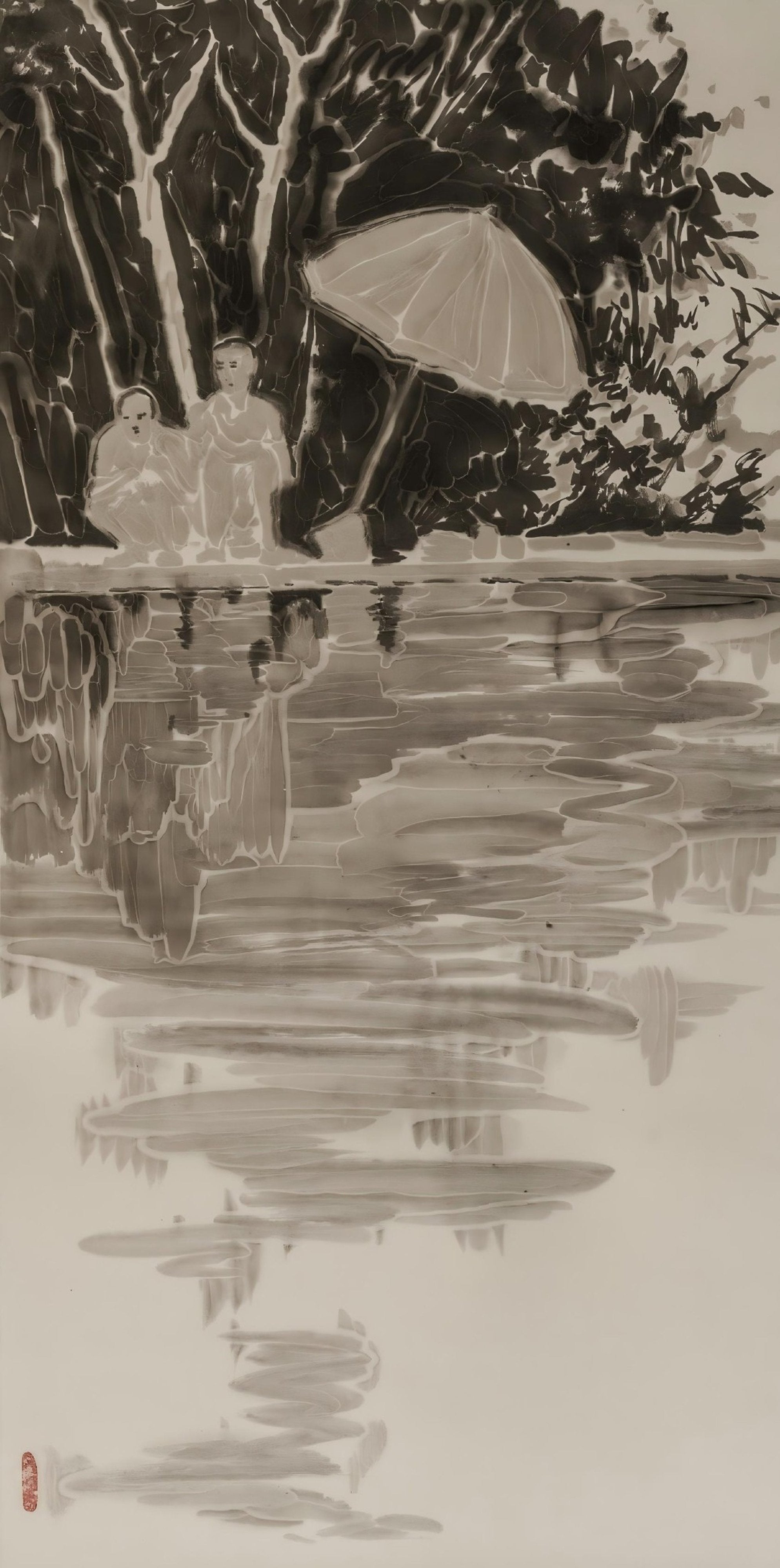 Reflection | Chinese Original Painting | Magic Bear Art