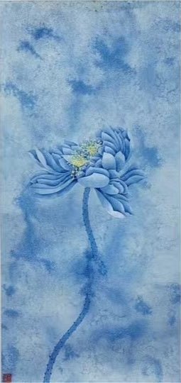 Serene Lotus Blessings - Four-Panel Set | Chinese Original Painting | Magic Bear Art