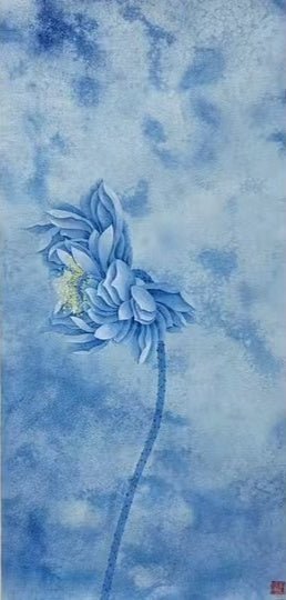 Serene Lotus Blessings - Four-Panel Set | Chinese Original Painting | Magic Bear Art