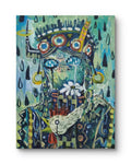 Shaman Woman - Acrylic on Canvas 11.8'' × 15.7'' | Chinese Original Painting | Magic Bear Art