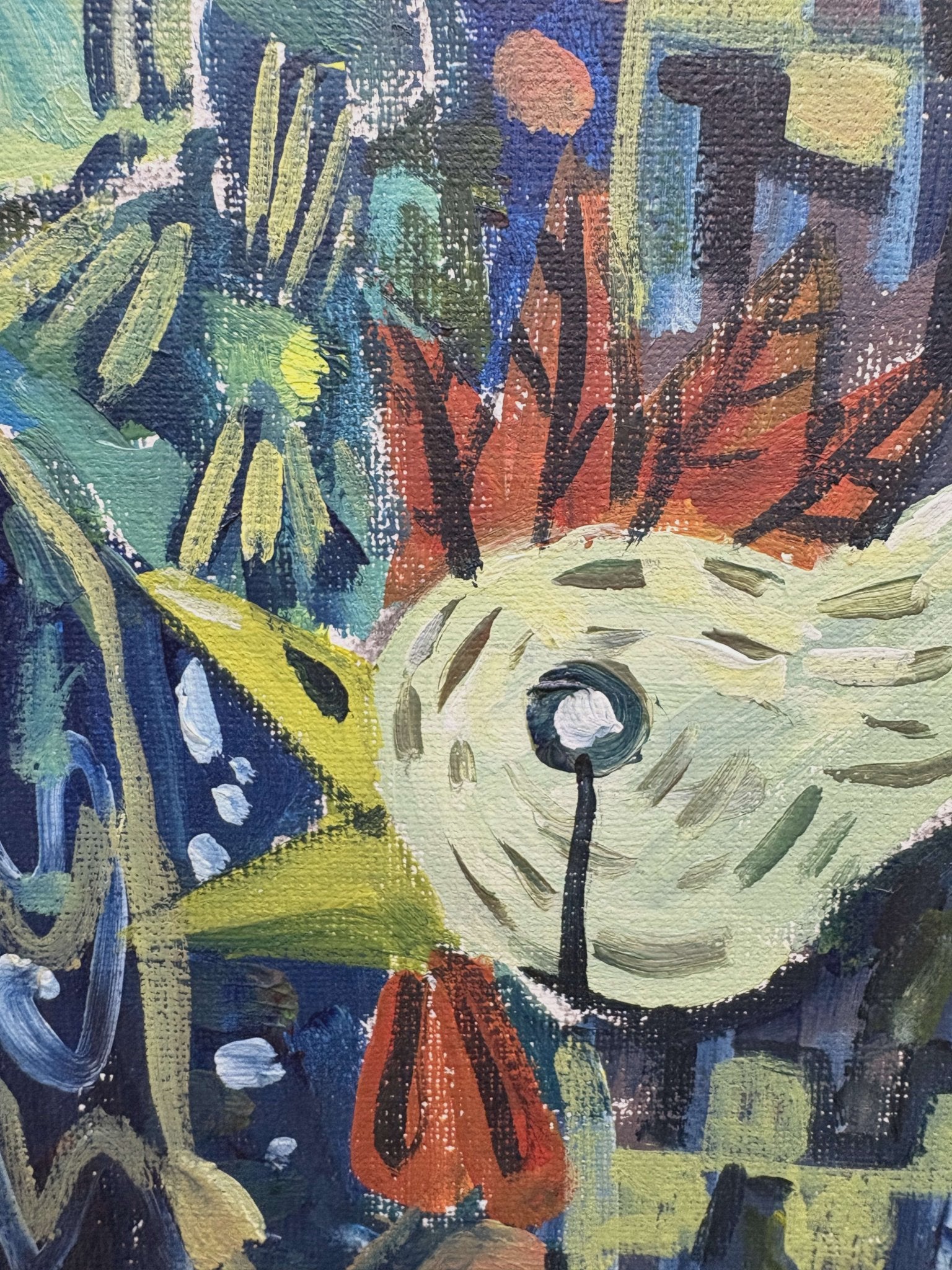 Shaman Woman - Acrylic on Canvas 11.8'' × 15.7'' | Chinese Original Painting | Magic Bear Art