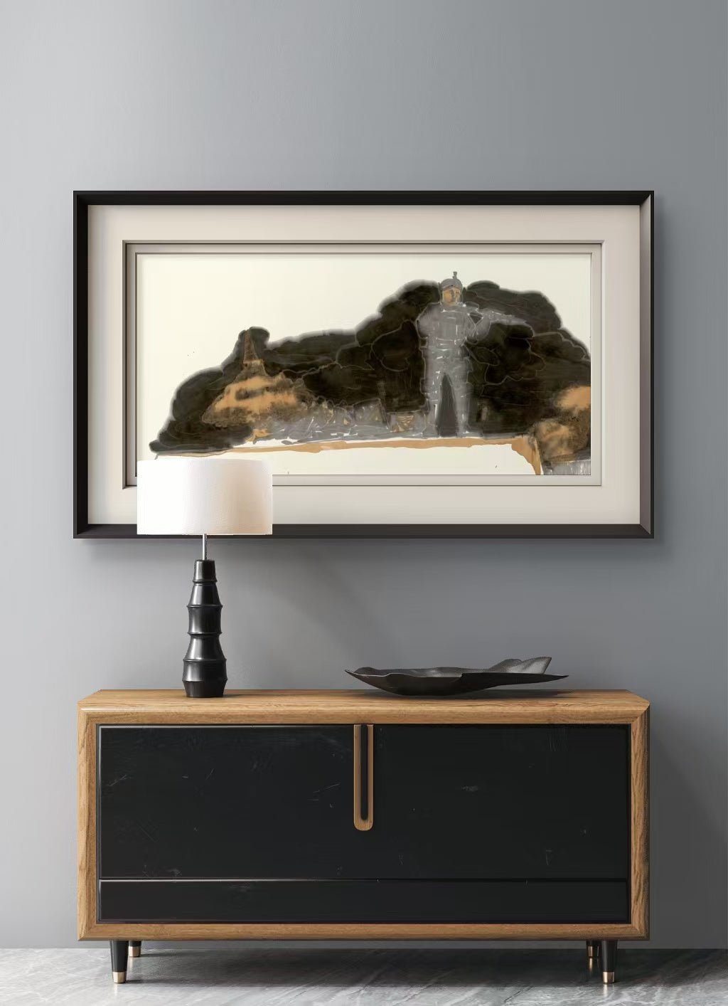 Shout Series 3 - Ink Painting 54.3'' × 26.8'' | Chinese Original Painting | Magic Bear Art