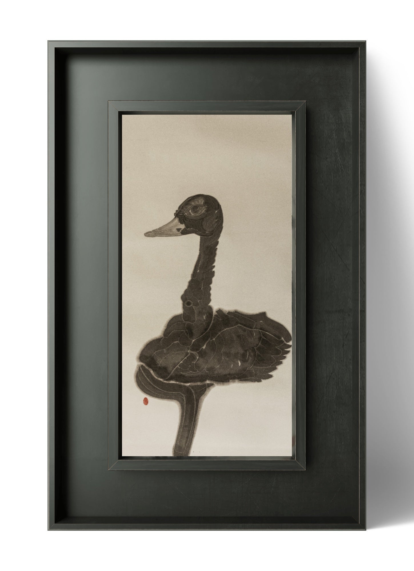 Silent Swan - Chinese Ink Painting 54.3'' × 26.8'' | Chinese Original Painting | Magic Bear Art