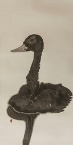 Silent Swan - Chinese Ink Painting 54.3'' × 26.8'' | Chinese Original Painting | Magic Bear Art