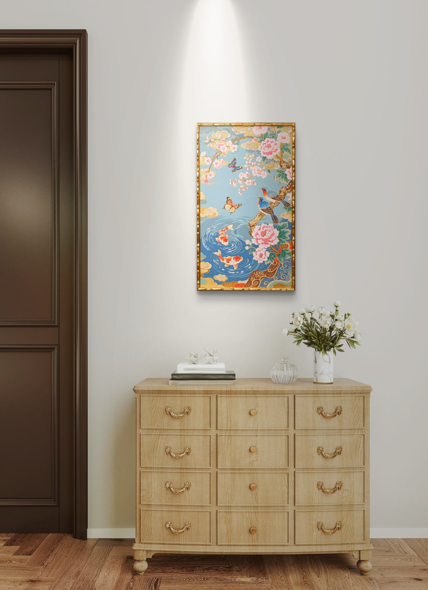 Spring Garden Reunion | Chinese Original Painting | Magic Bear Art