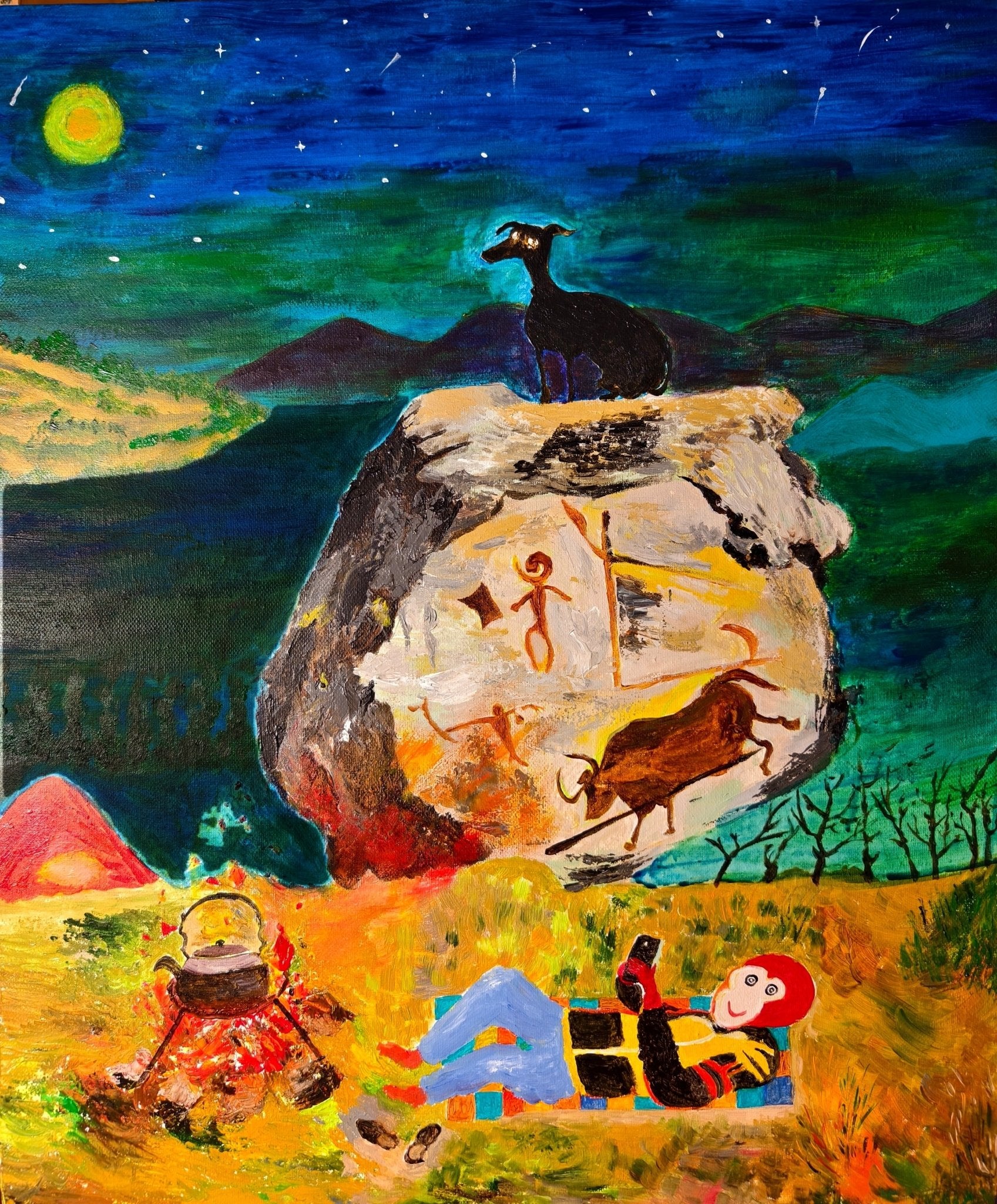 Sun Wukong in Contemporary Times - 19.7'' × 23.6'' | ZHANGYONGJIU | Magicbear-Art