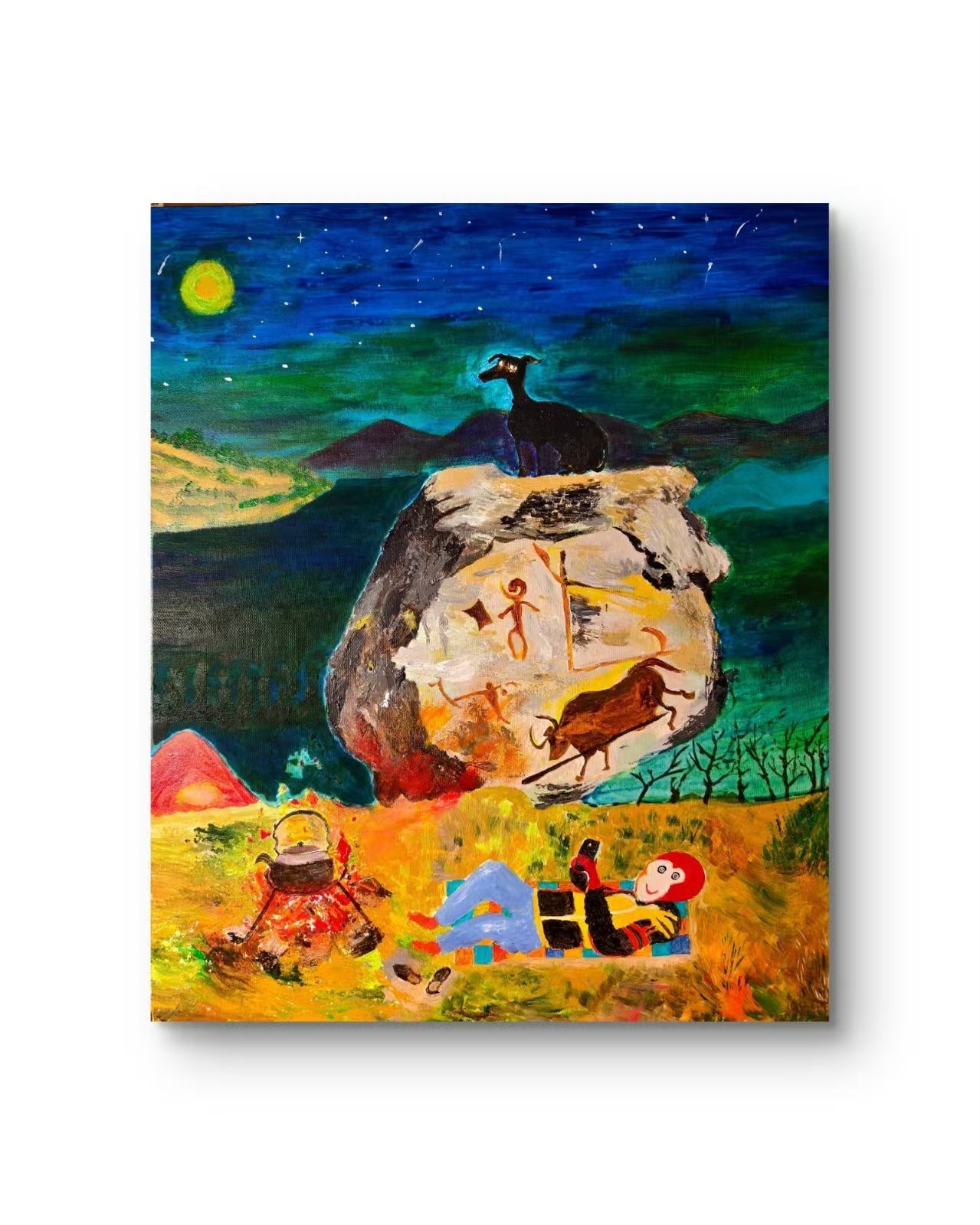 Sun Wukong in Contemporary Times | Chinese Original Painting | Magic Bear Art