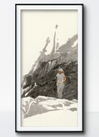 That Summer by the Shore - Chinese ink painting 54.3'' × 26.8'' | Chinese Original Painting | Magic Bear Art