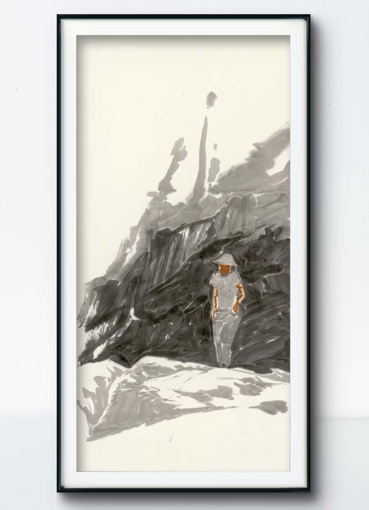 That Summer by the Shore - Chinese ink painting 54.3'' × 26.8'' | Chinese Original Painting | Magic Bear Art