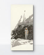 That Summer by the Shore - Chinese ink painting 54.3'' × 26.8'' | Chinese Original Painting | Magic Bear Art