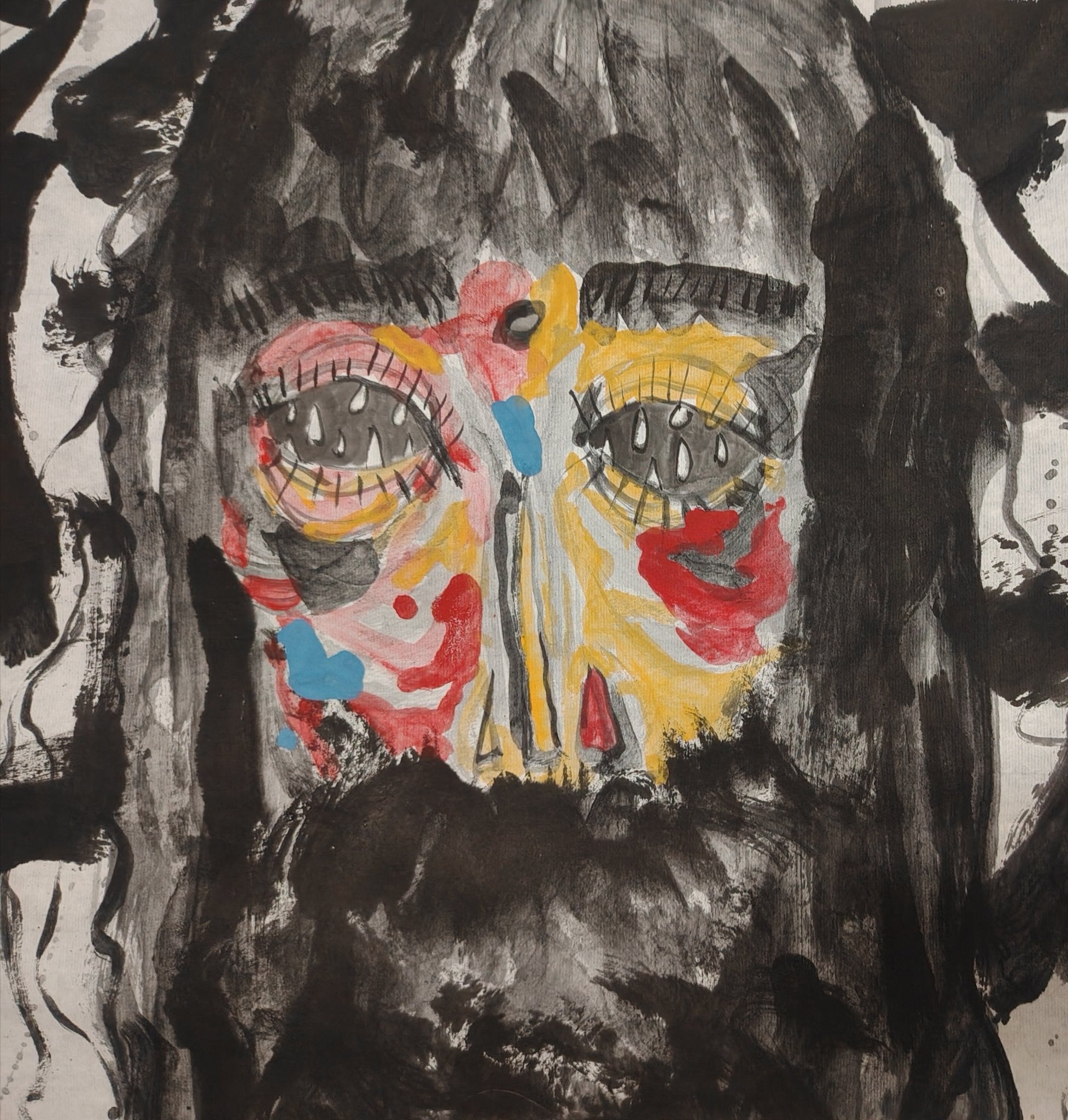 The Benevolent Are Invincible - Chinese Ink & Color 27.6″ × 35.4″ | Chinese Original Painting | Magic Bear Art