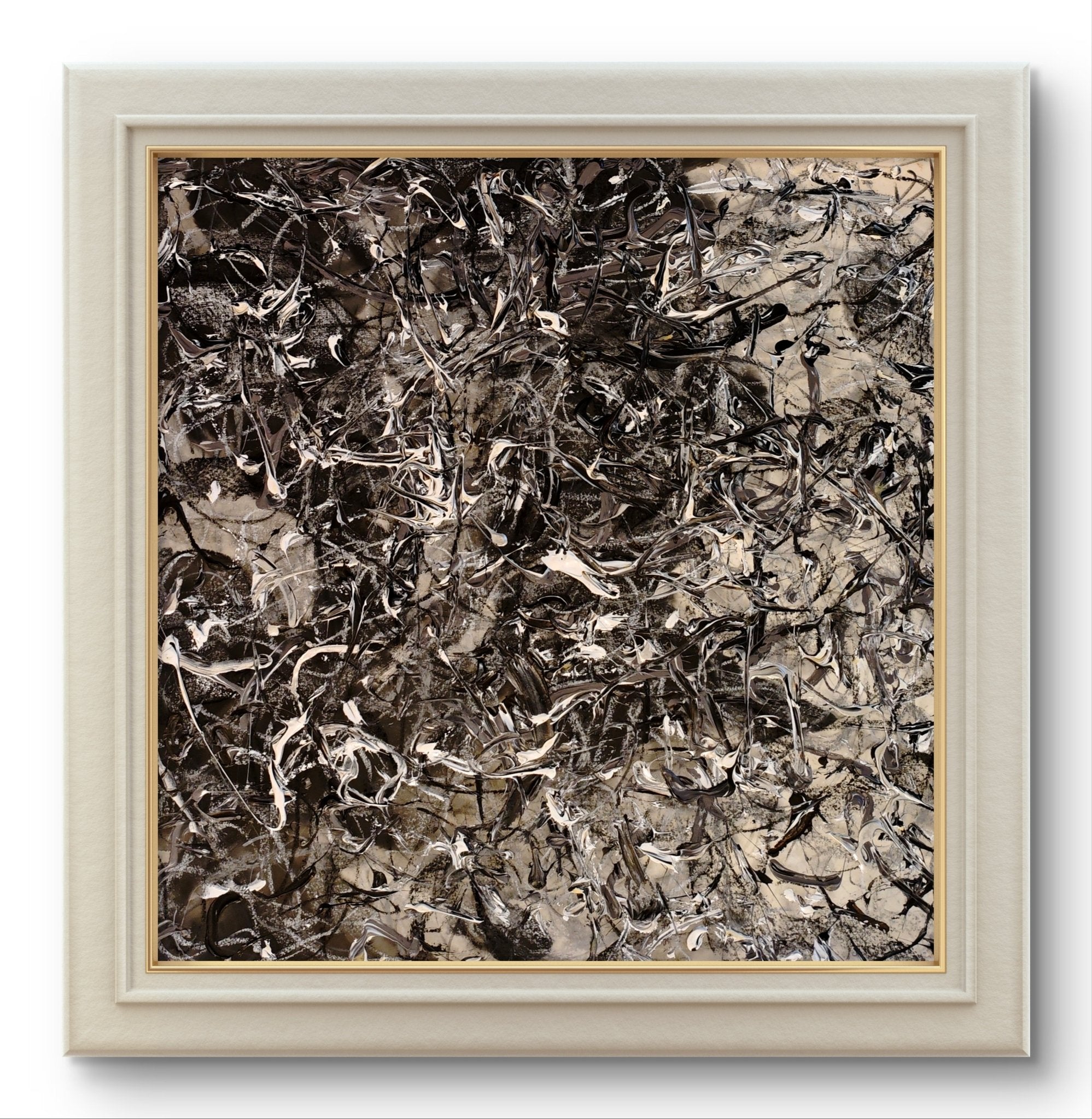 The Density of Thought NO.2 | Mixed Media, 26.8" × 26.8" | Original Painting by Chinese Artist | Magic Bear Art