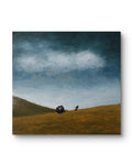 The Gaze Upon Tibet Series， Acrylic on Xuan Paper 27.6'' × 27.6'' | Chinese Original Painting | Magic Bear Art