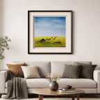 The Gaze Upon Tibet Series， Acrylic on Xuan Paper 27.6'' × 27.6'' | Chinese Original Painting | Magic Bear Art