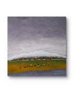 The Gaze Upon Tibet Series， Acrylic on Xuan Paper 27.6'' × 27.6'' | Chinese Original Painting | Magic Bear Art