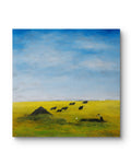 The Gaze Upon Tibet Series， Acrylic on Xuan Paper 27.6'' × 27.6'' | Chinese Original Painting | Magic Bear Art