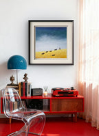 The Gaze Upon Tibet Series， Acrylic on Xuan Paper 27.6'' × 27.6'' | Chinese Original Painting | Magic Bear Art