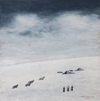 The Gaze Upon Tibet Series，27.6" × 27.6" | Original Painting by Chinese Artist | Magic Bear Art