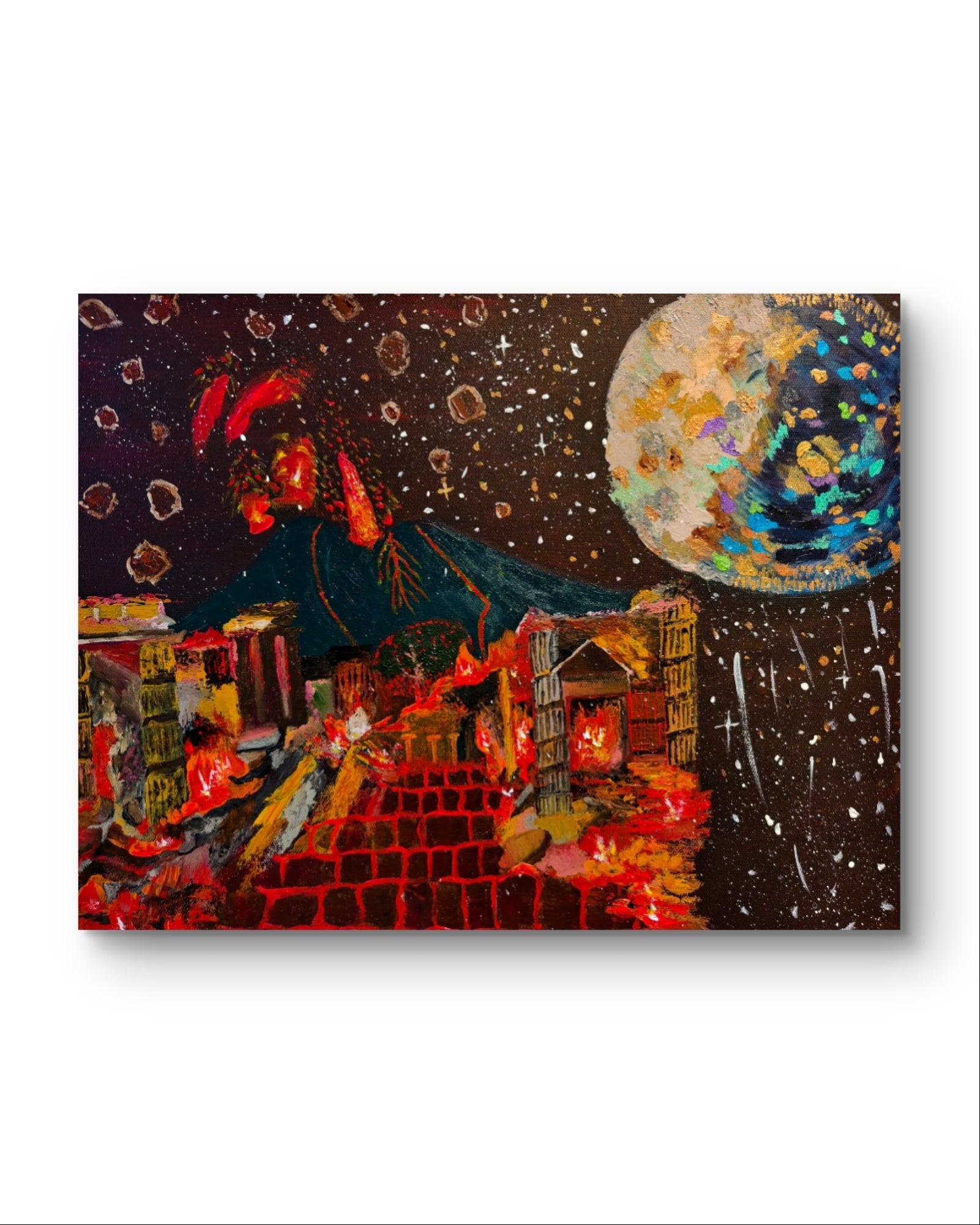 The Nebula of Imagination Series — Psyche，15.7''× 19.7'' | Chinese Original Painting | Magic Bear Art