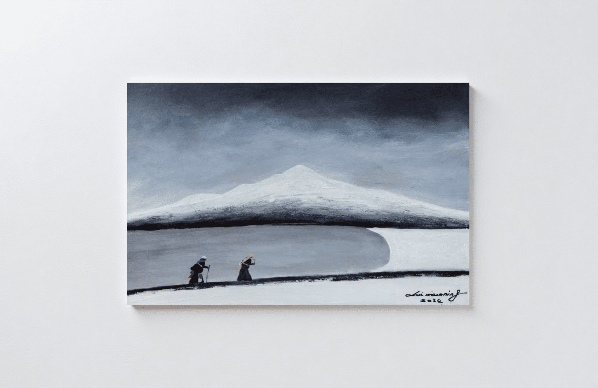 The Pilgrims — 23.2''×15'' Small Format Oil | Original Painting by Chinese Artist | Magic Bear Art