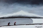 The Pilgrims — 23.2''×15'' Small Format Oil | Original Painting by Chinese Artist | Magic Bear Art