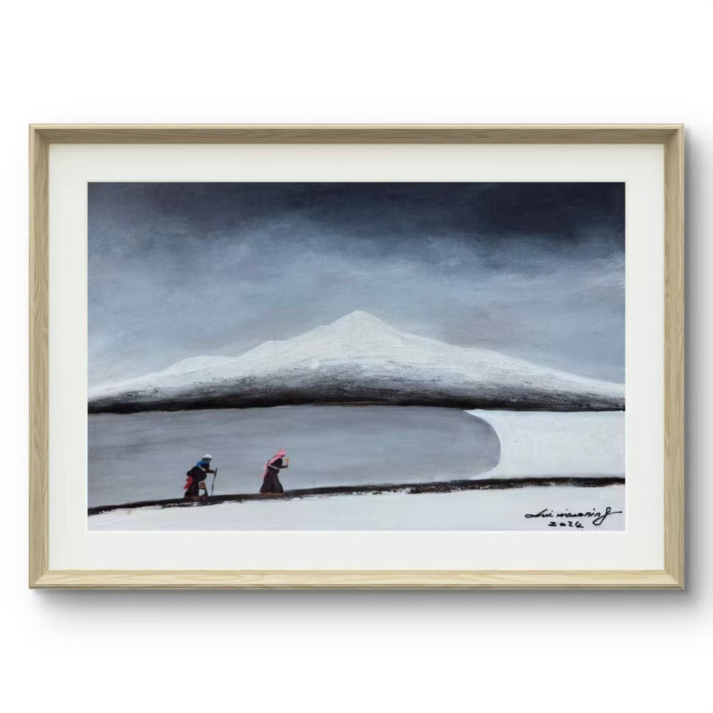 The Pilgrims — 23.2''×15'' Small Format Oil | Chinese Original Painting | Magic Bear Art