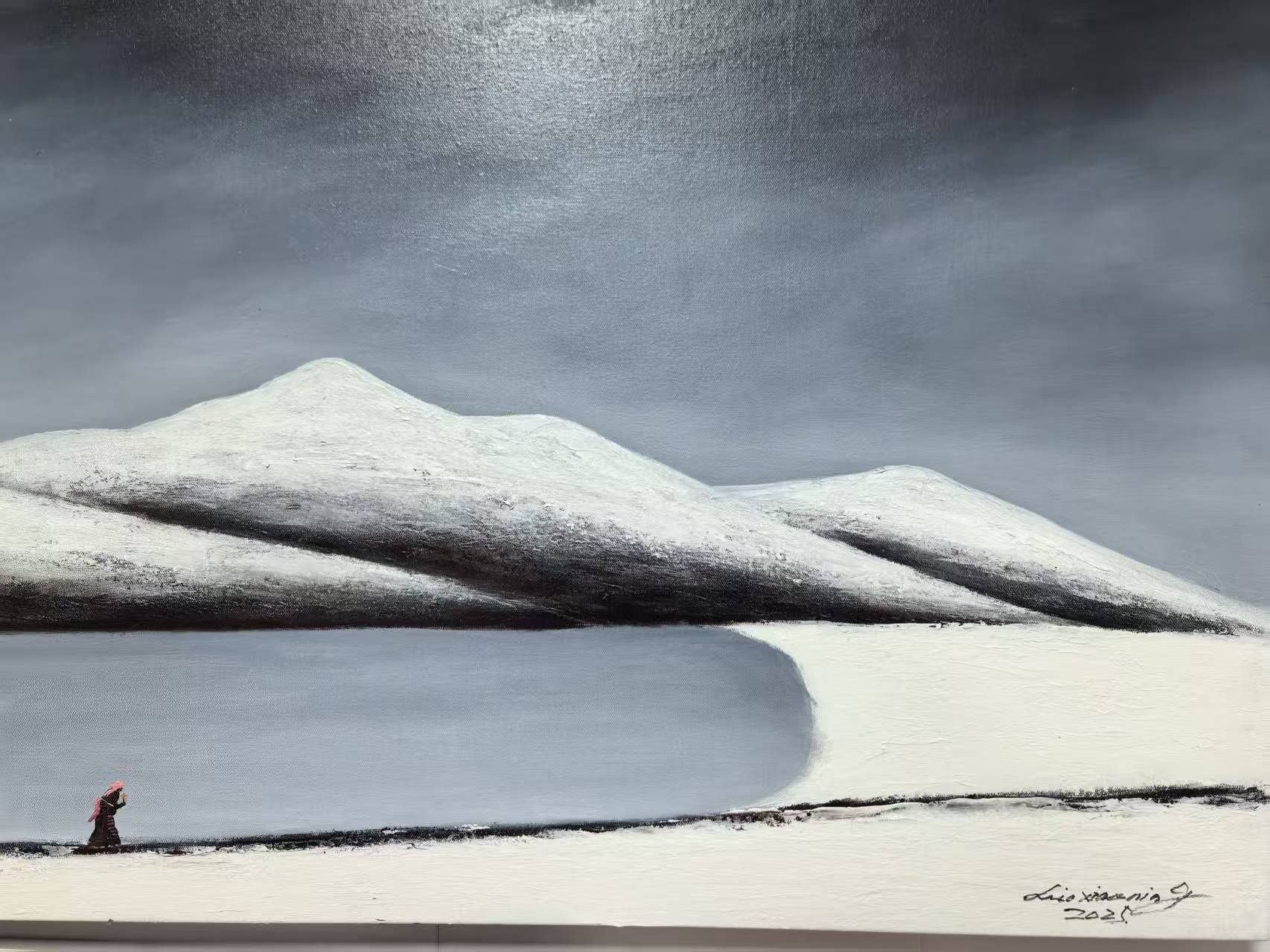 The Pilgrims —59.1''×31.5'' Large Format Oil | Original Painting by Chinese Artist | Magic Bear Art