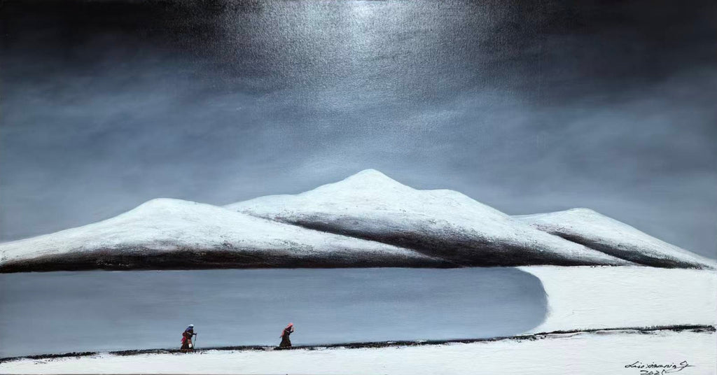 The Pilgrims —59.1''×31.5'' Large Format Oil | Original Painting by Chinese Artist | Magic Bear Art