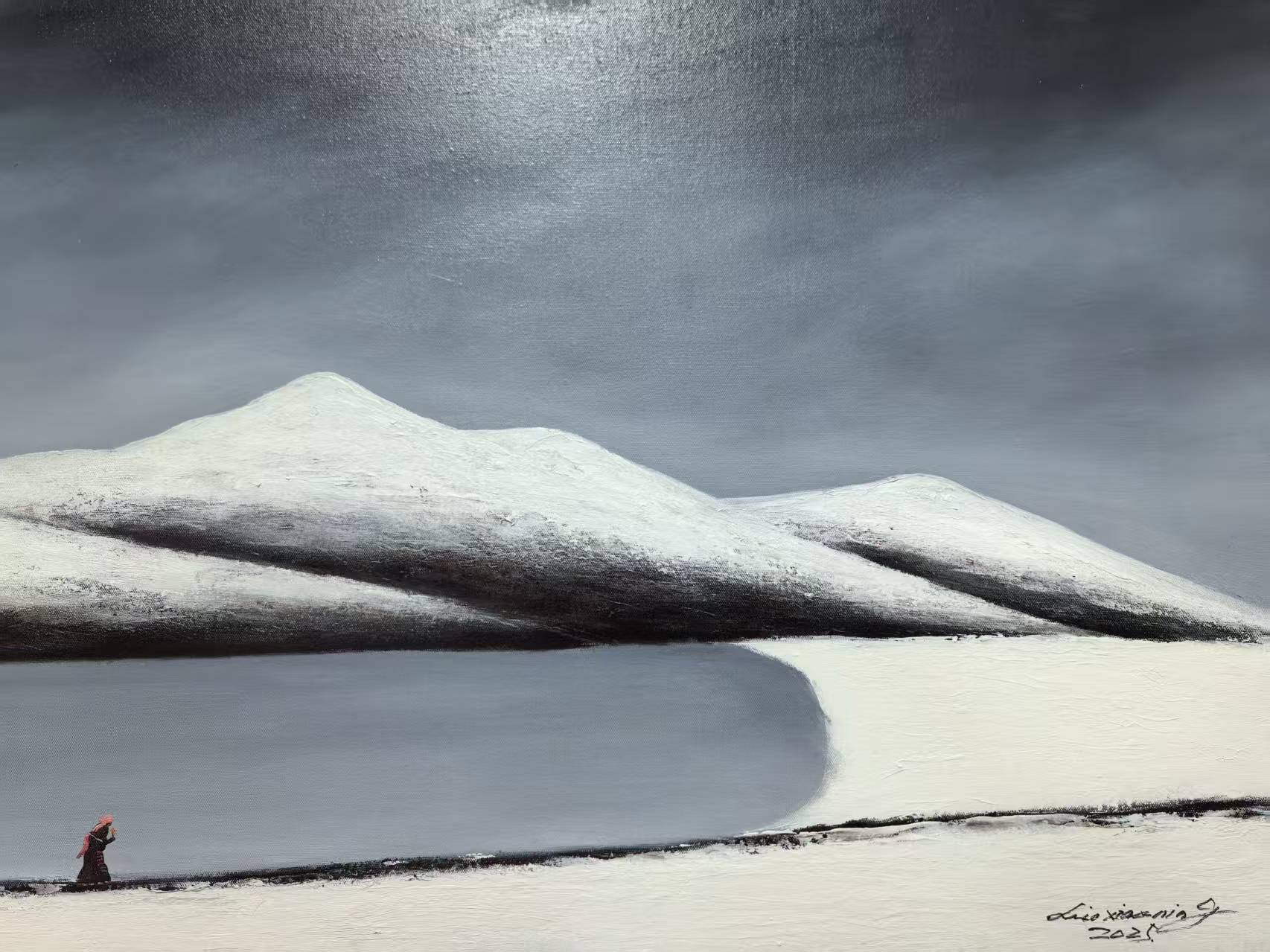 The Pilgrims —59.1''×31.5'' Large Format Oil | Original Painting by Chinese Artist | Magic Bear Art