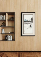 The Quiet Shore—54.3'' × 26.8''，Contemporary Chinese Ink | Chinese Original Painting | Magic Bear Art