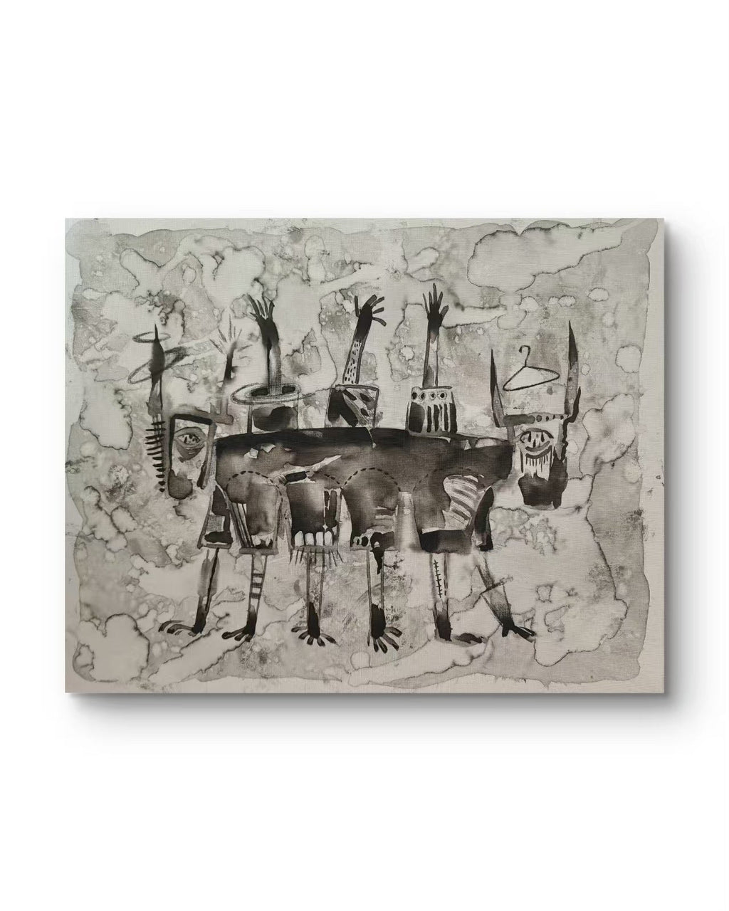 The Shapeshifter - Ink on Canvas 27.6″ × 35.4″ | Chinese Original Painting | Magic Bear Art